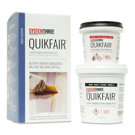 System Three Resins QuikFair Epoxy Fairing Putty, 1.5 Pint Kit 1400K40